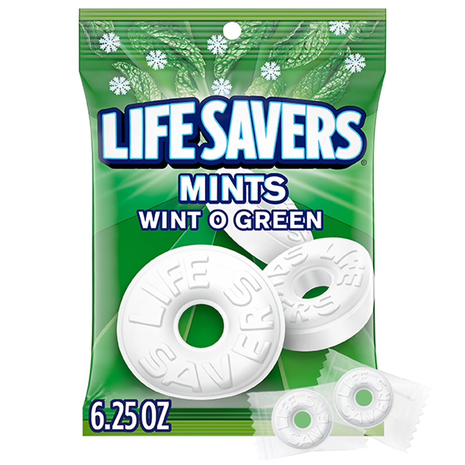 Life Savers Wint O Green Mints Candy Bag, 6.25 oz