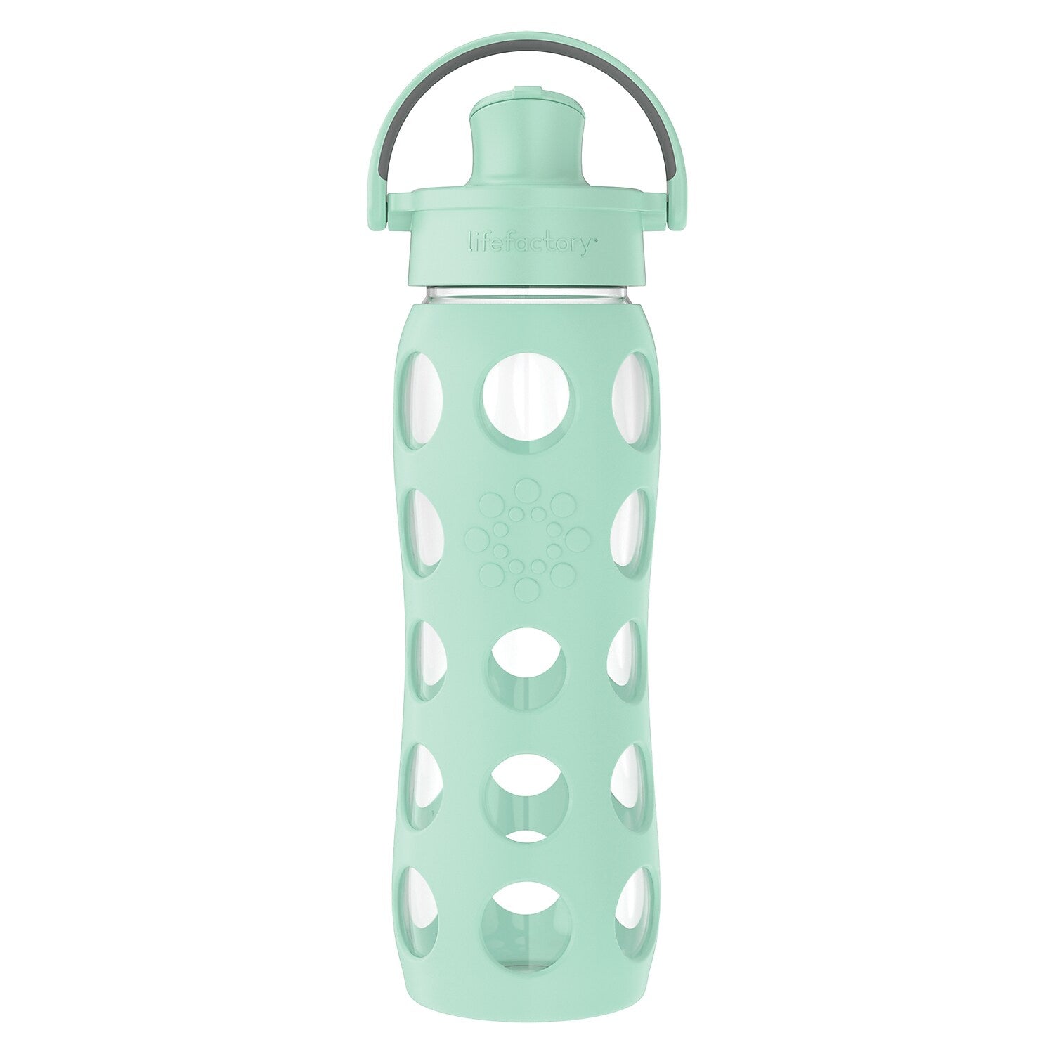Lifefactory Water Bottle with Active Flip Cap and Protective Silicone Sleeve, Mint, 22 oz.