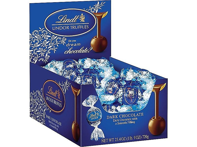 Lindt Lindor Truffle Dark Chocolate Truffles, 25.4 oz., 60/Box