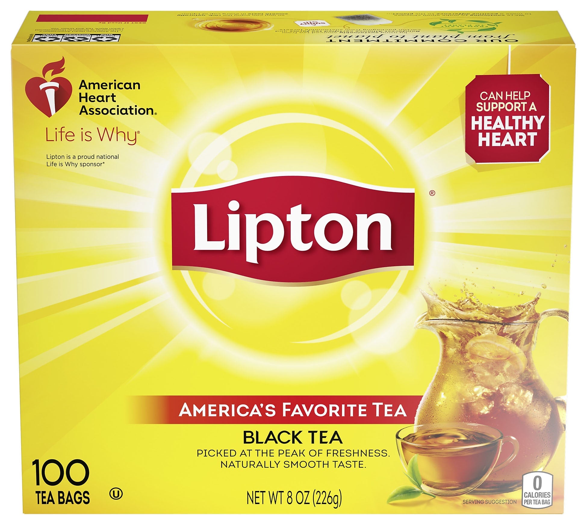 Lipton Black Tea 0.1 oz. Bags, 100/Box