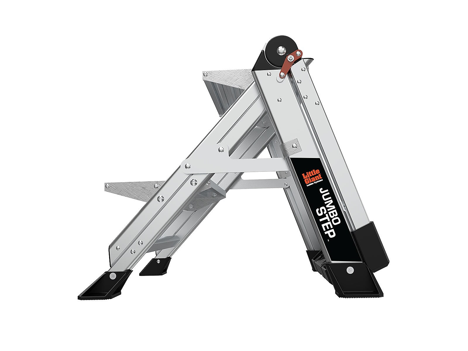 Little Giant Ladders Jumbo Step 2.5' Aluminum Step Ladder, 375 lb. Capacity