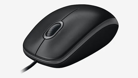 Logitech B100 Wired Ambidextrous Optical USB Mouse, Black