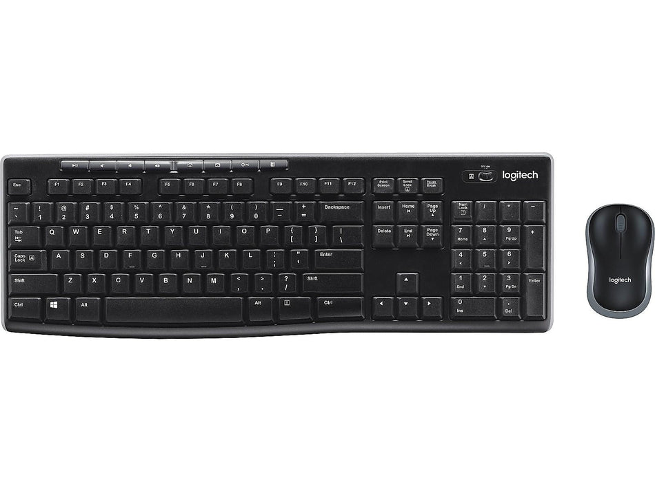 Logitech Combo MK270 Wireless Keyboard & Mouse, Black