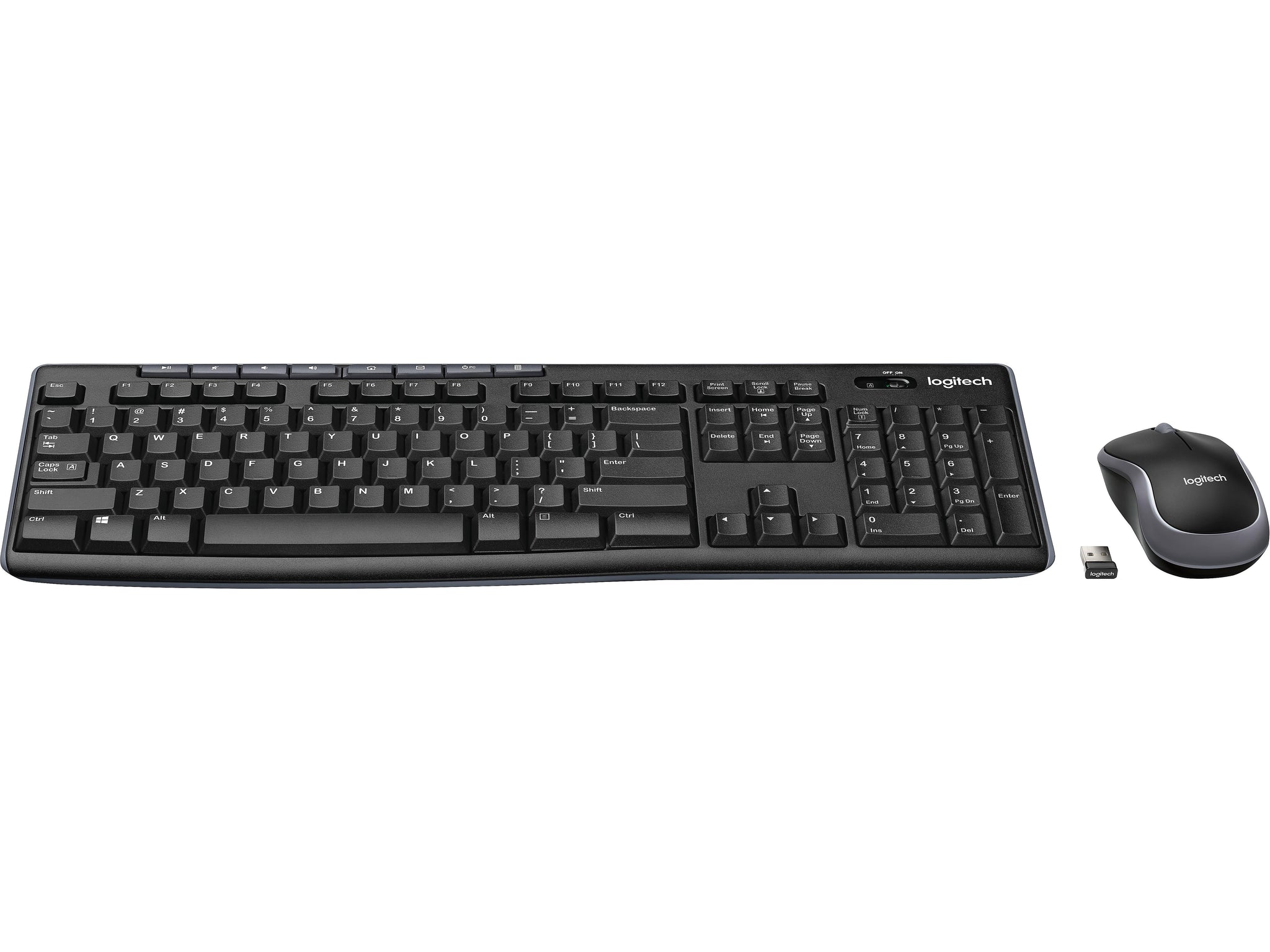 Logitech Combo MK270 Wireless Keyboard & Mouse, Black