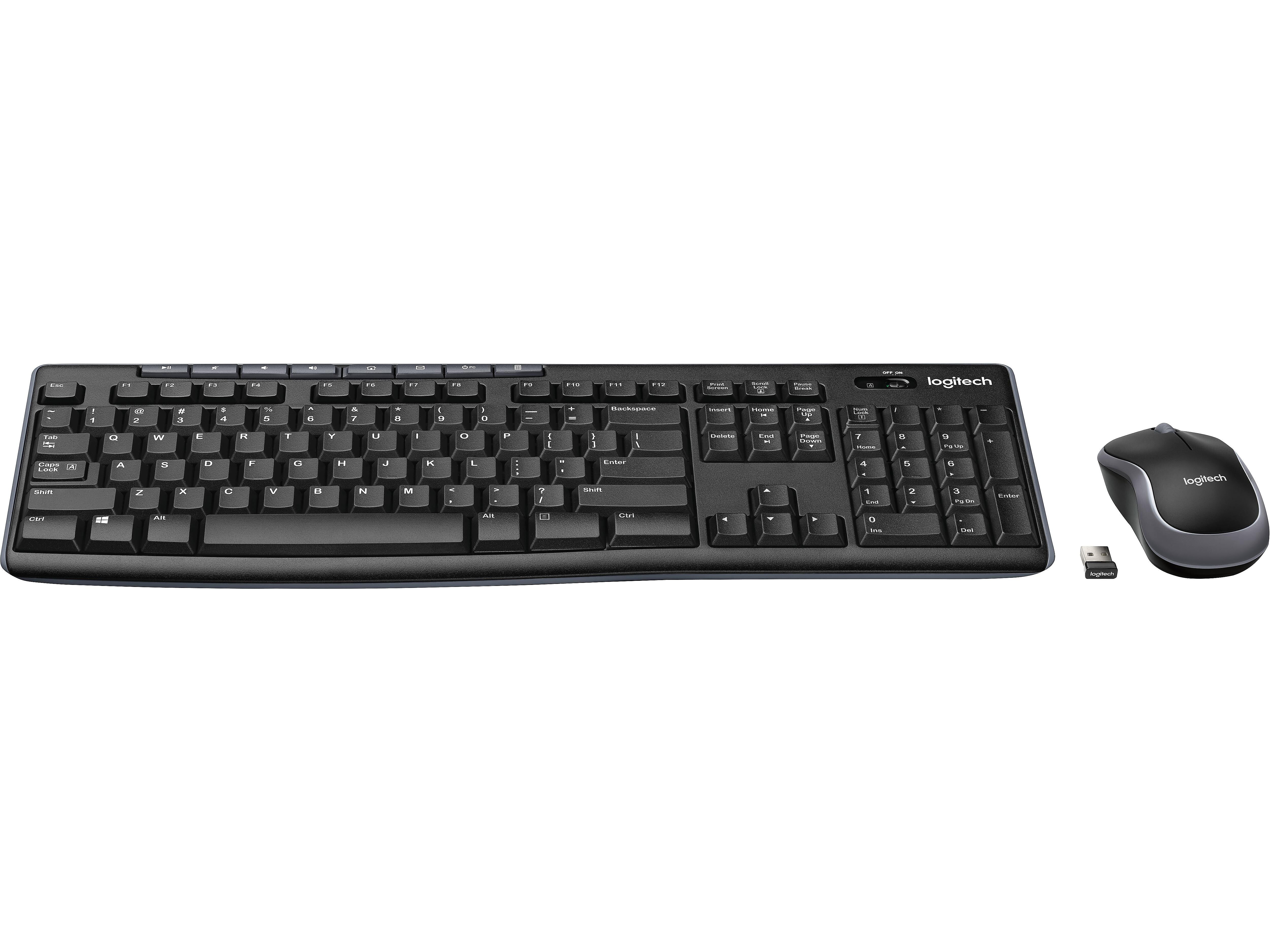 Logitech Combo MK270 Wireless Keyboard & Mouse, Black