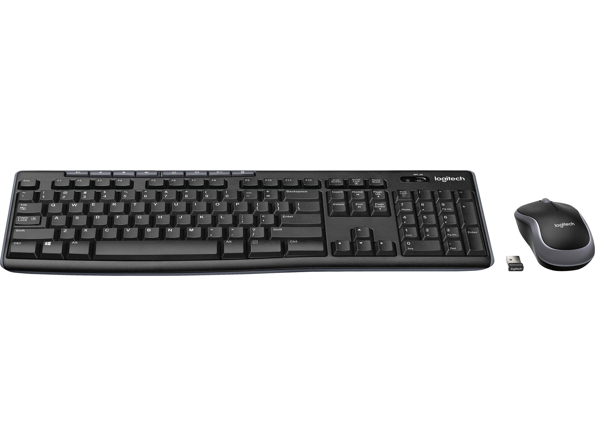 Logitech Combo MK270 Wireless Keyboard & Mouse, Black
