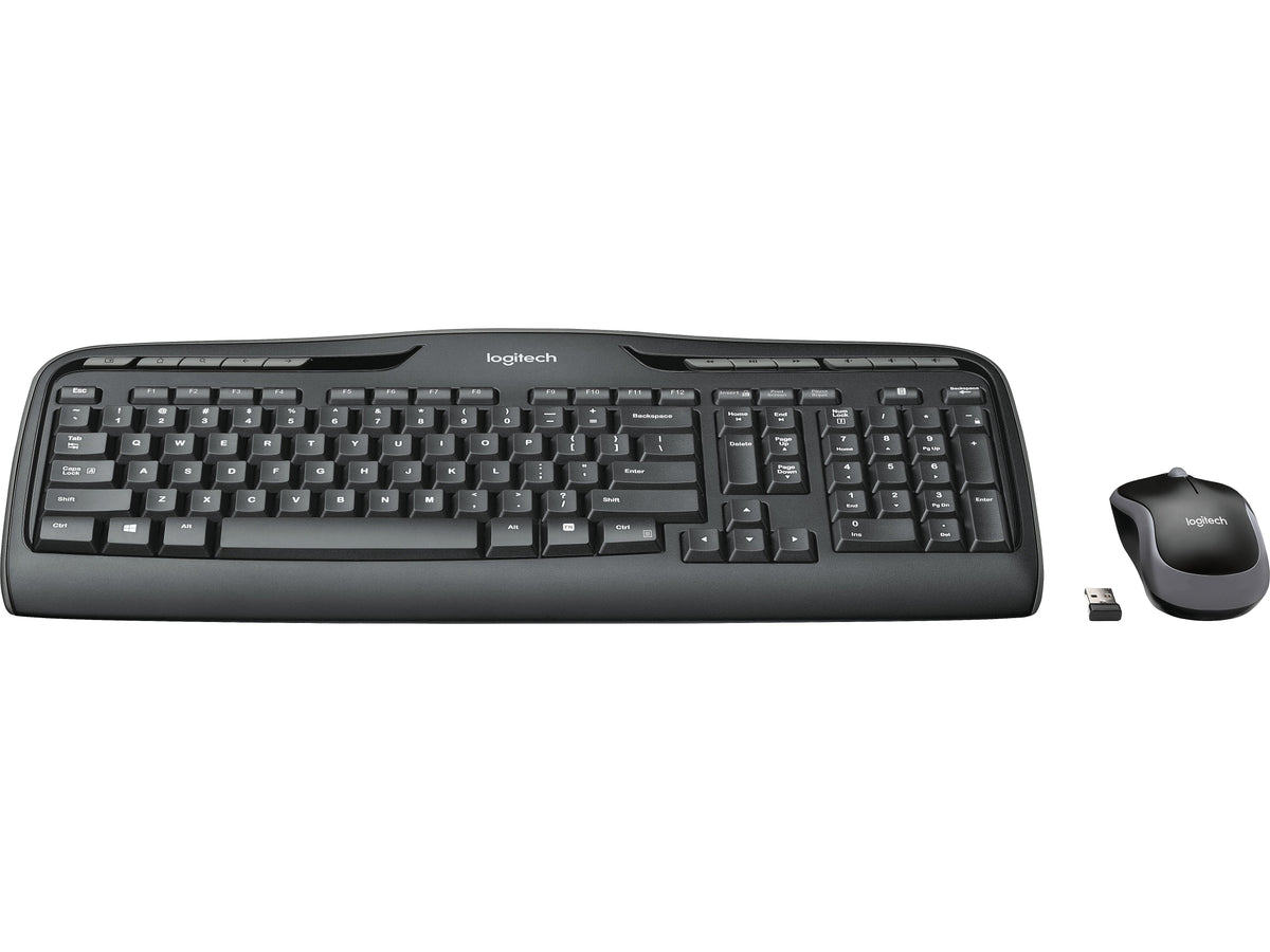 Logitech Desktop MK320 Wireless Keyboard & Mouse, Black