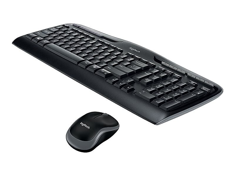 Logitech Desktop MK320 Wireless Keyboard & Mouse, Black