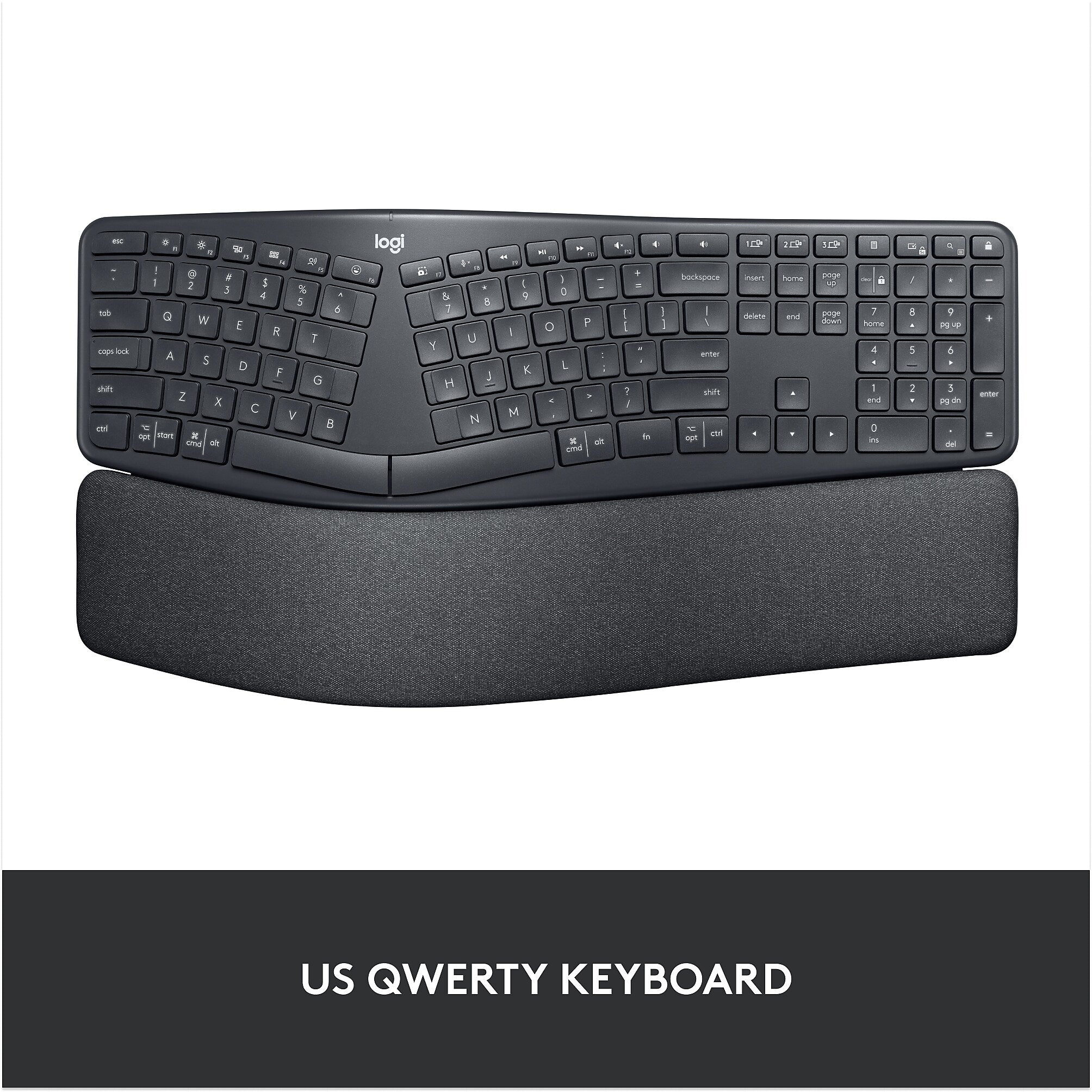 Logitech ERGO K860 Wireless Keyboard, Graphite