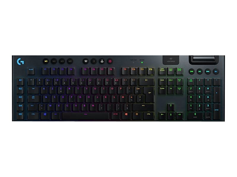 Logitech G915 LIGHTSPEED Wireless RGB Mechanical Gaming Keyboard, GL Clicky, Black