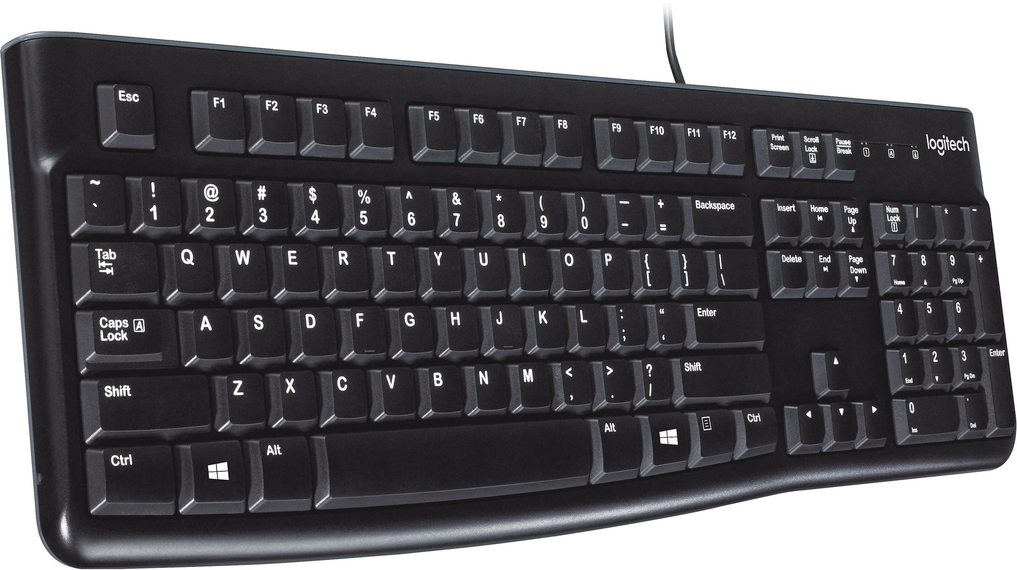 Logitech K120 USB Keyboard, Black