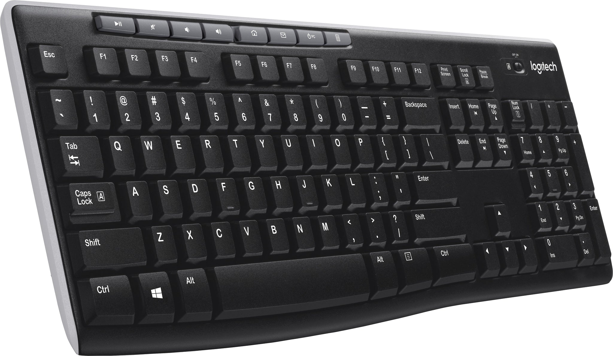 Logitech K270 USB Wireless Keyboard, Black