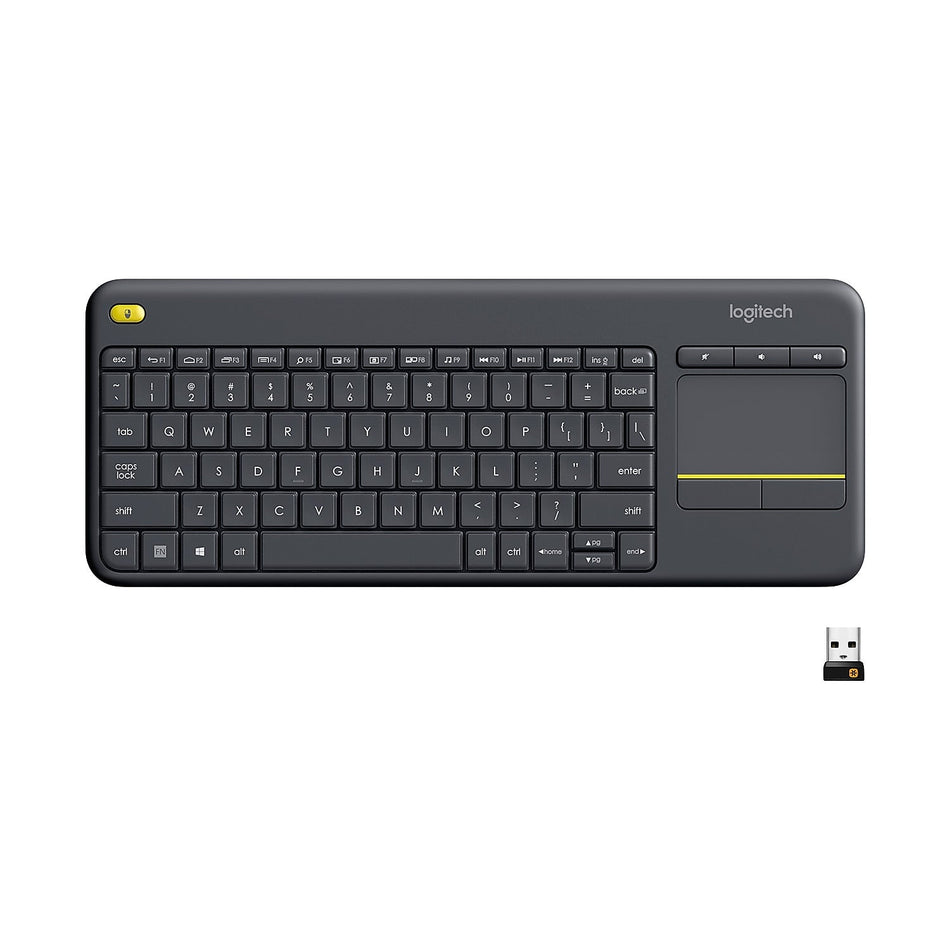 Logitech K400 Plus Wireless Touch Keyboard, Dark Gray