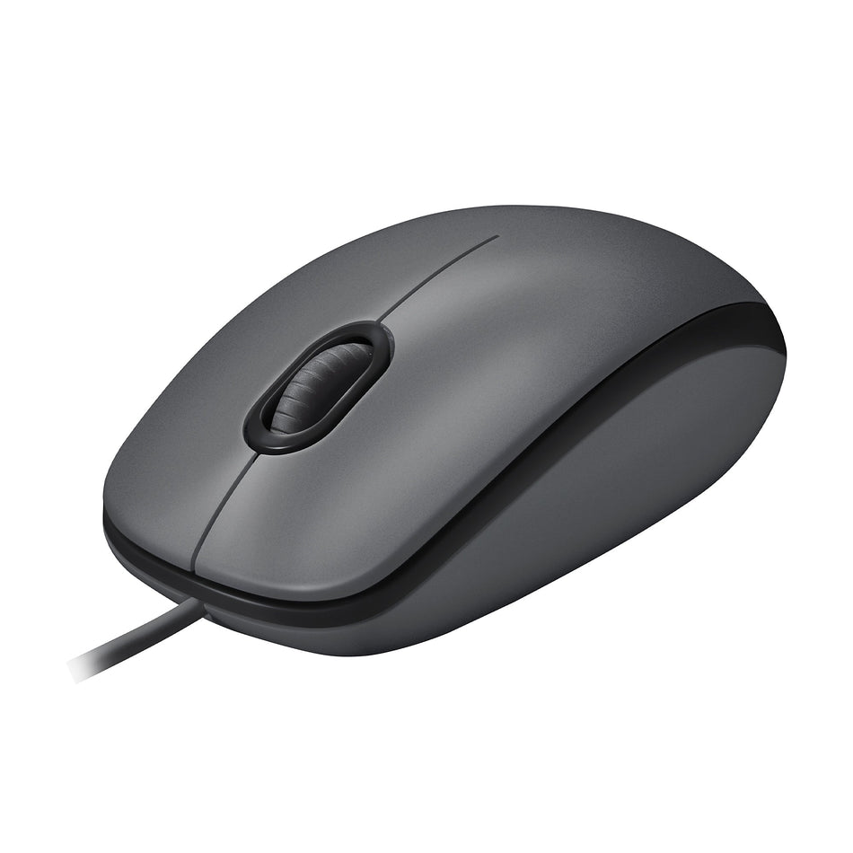 Logitech M100 Corded Ambidextrous Optical USB Mouse, Black