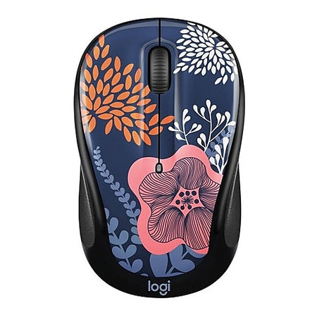 Logitech M317 Design Collection Limited Edition Forest Floral Wireless Ambidextrous Optical USB Mouse