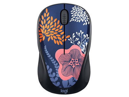 Logitech M317 Design Collection Limited Edition Forest Floral Wireless Ambidextrous Optical USB Mouse