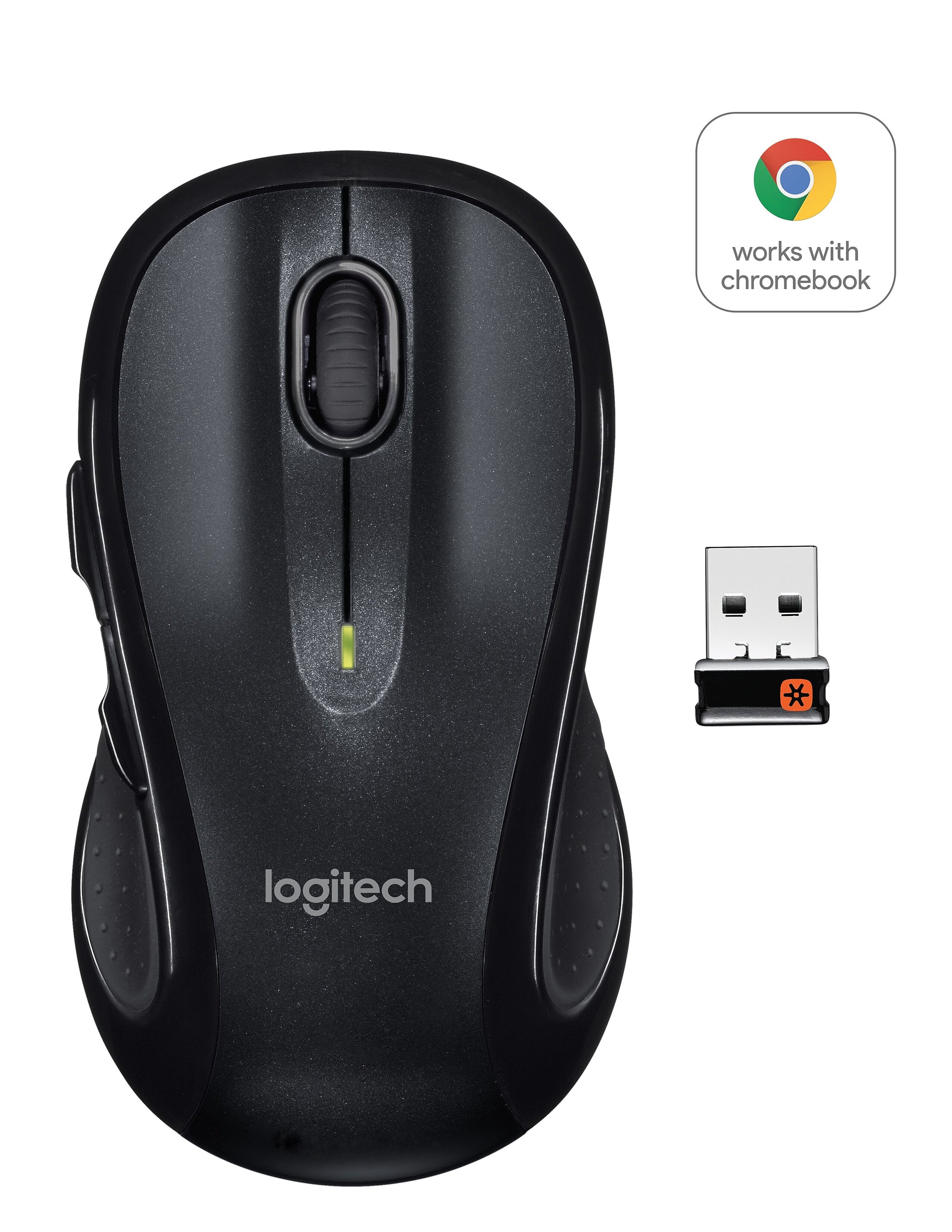 Logitech M510 Wireless Optical USB Mouse, Black