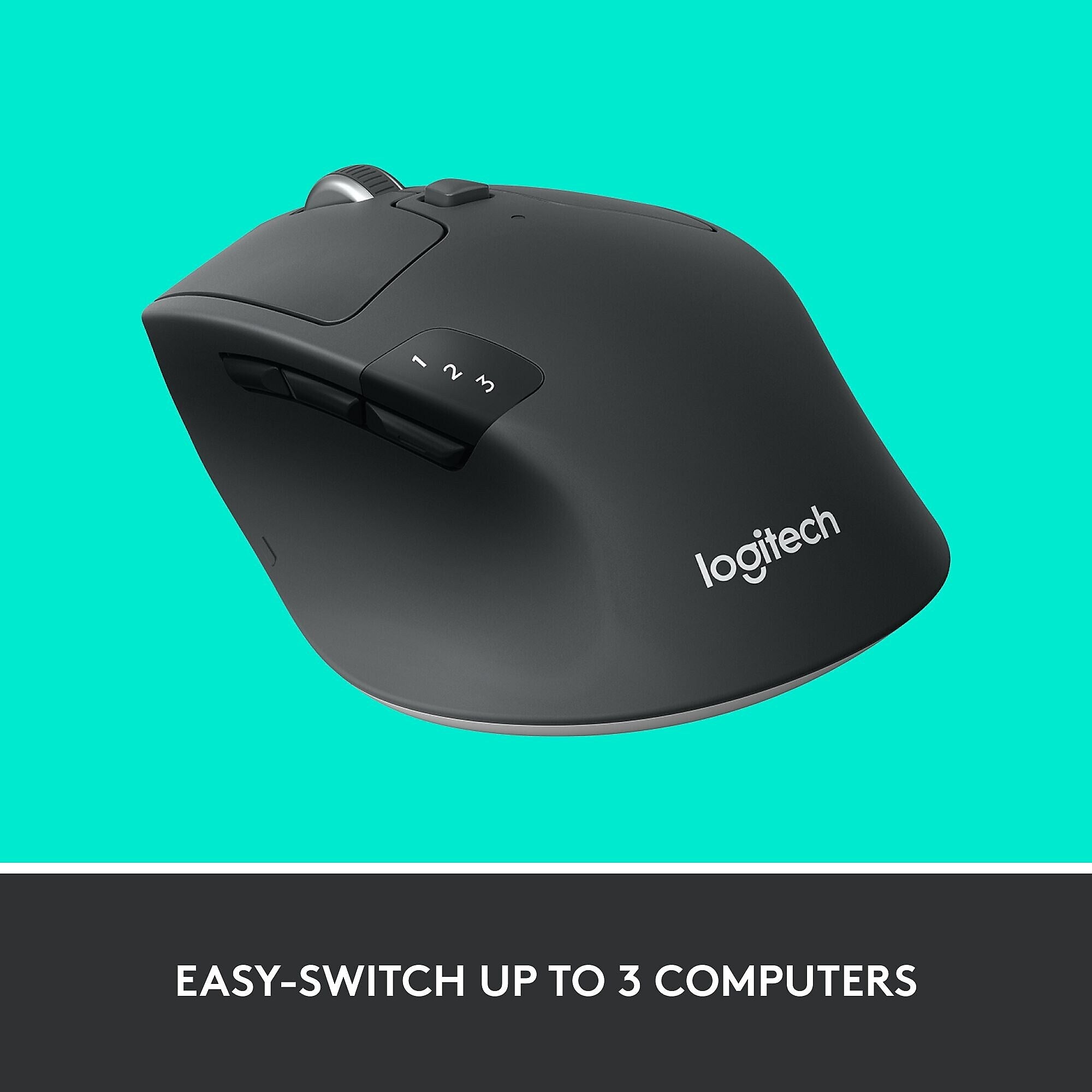 Logitech M720 Triathlon Wireless Bluetooth Multi-Device Mouse, Black