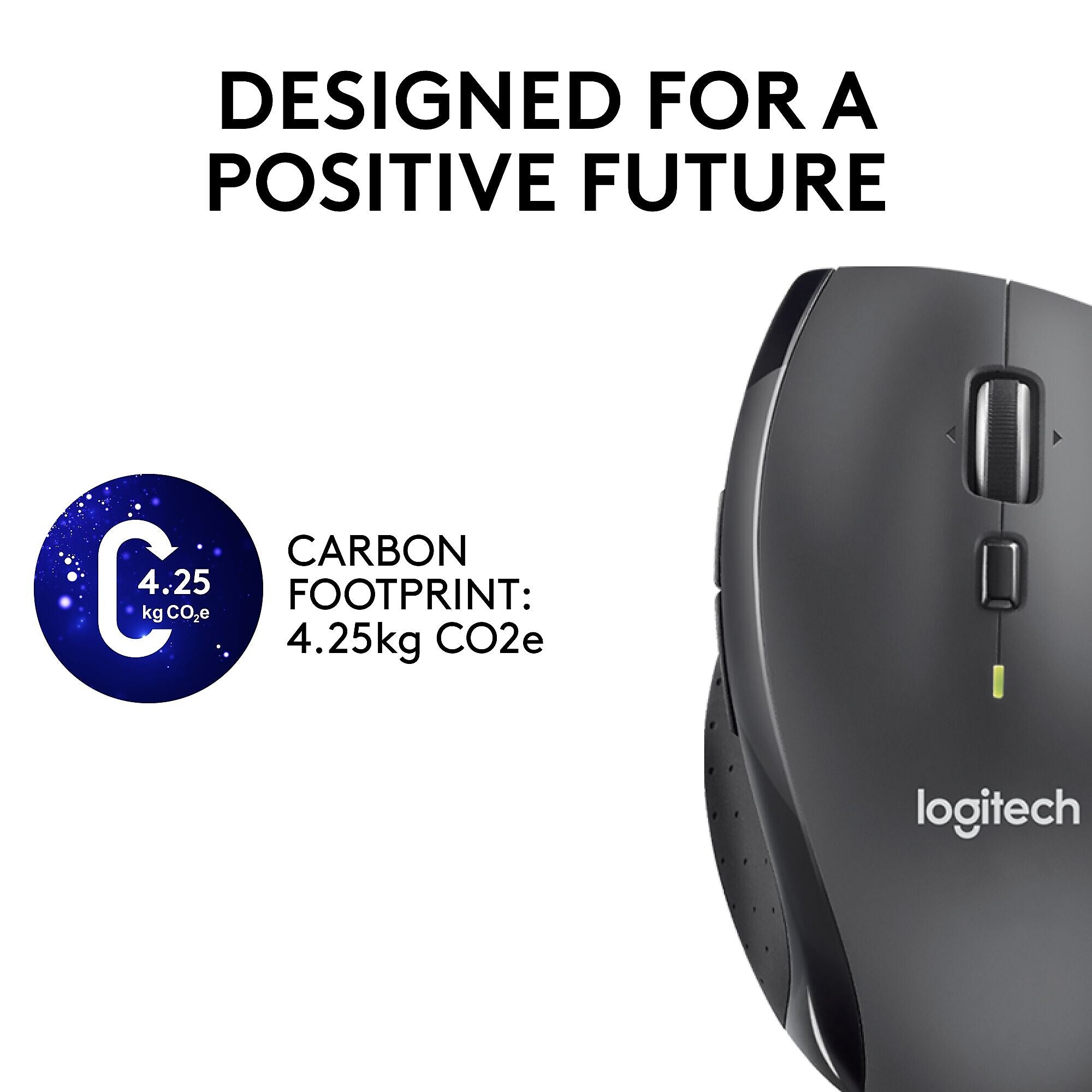 Logitech Marathon Wireless Optical USB Mouse, Charcoal