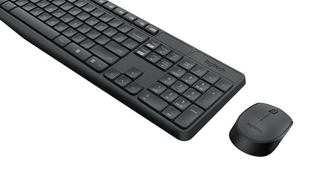 Logitech MK235 USB Wireless Optical Keyboard and Mouse Set, Black