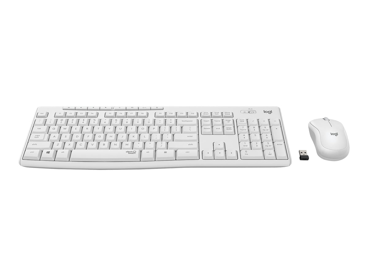 Logitech MK295 Silent Keyboard and Mouse Combo, Off White