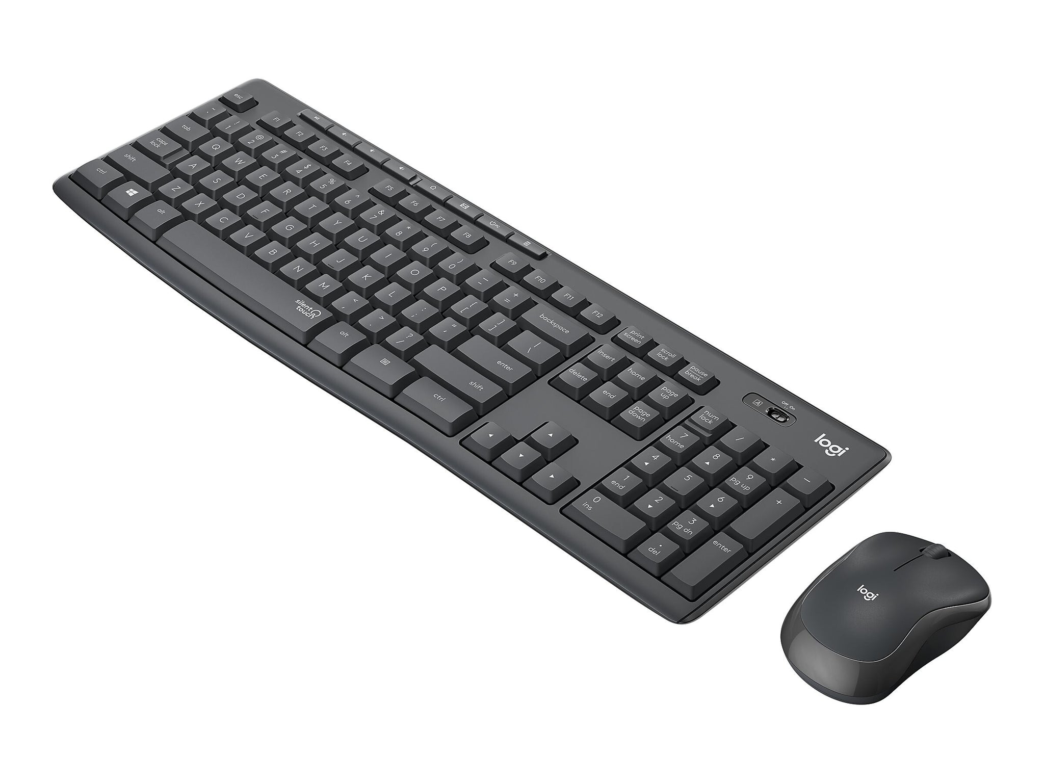 Logitech MK295 Silent Wireless Keyboard and Optical Mouse Combo, Graphite