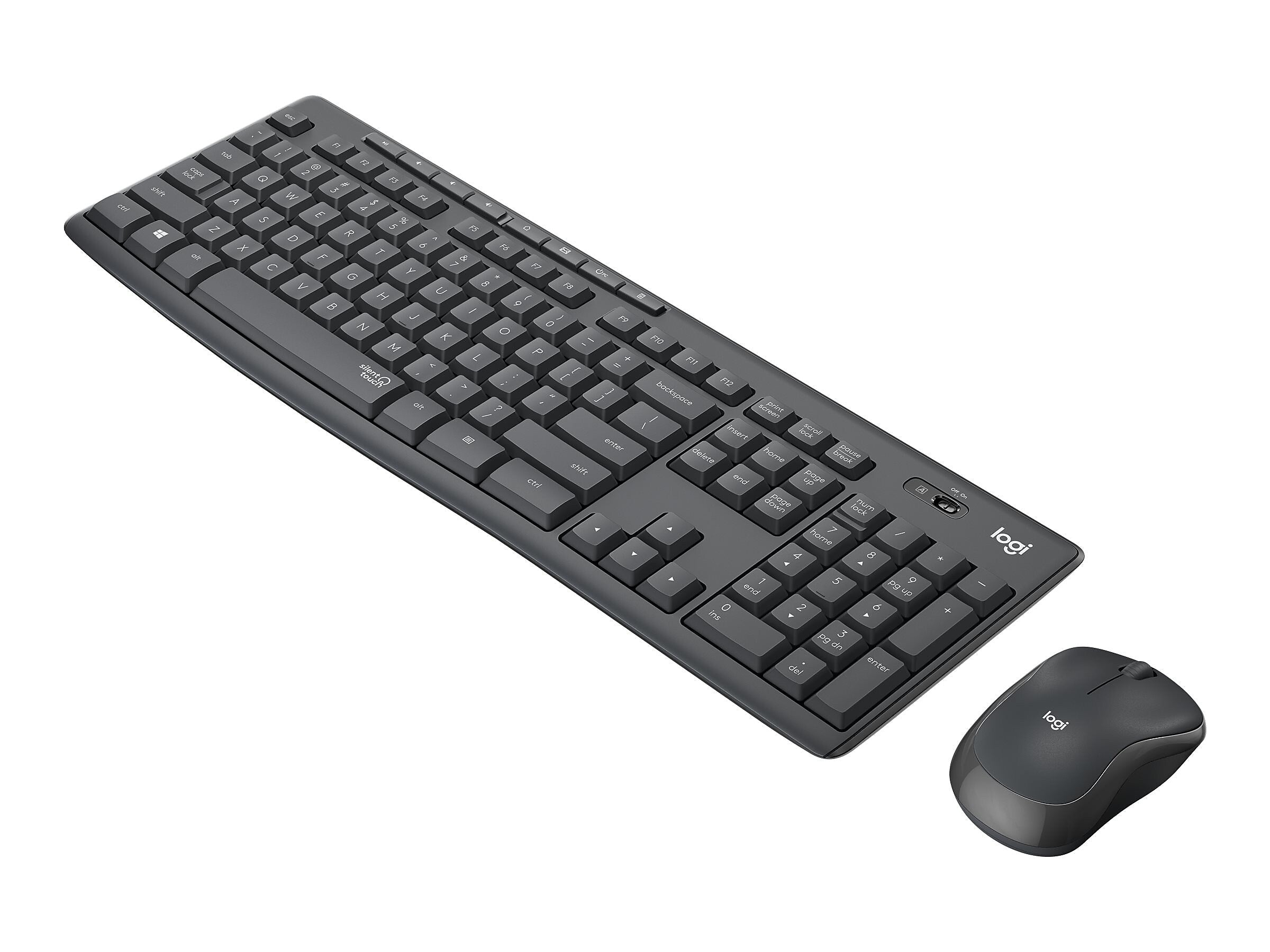 Logitech MK295 Silent Wireless Keyboard and Optical Mouse Combo, Graphite