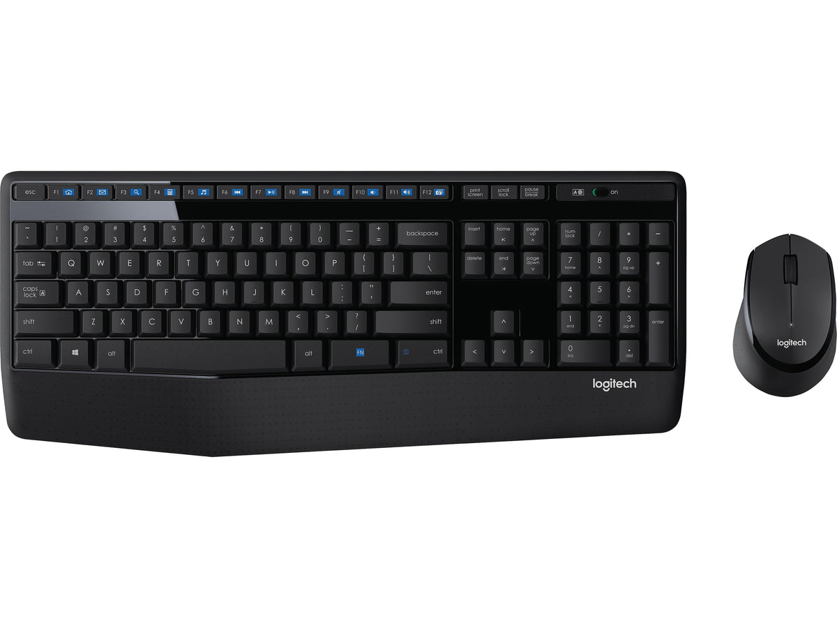 Logitech MK345 Wireless Keyboard & Mouse, Black