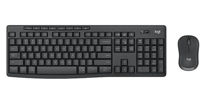 Logitech MK370 Wireless Keyboard and Mouse Combo for Business, Graphite