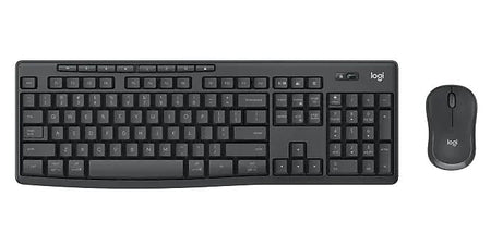 Logitech MK370 Wireless Keyboard and Mouse Combo for Business, Graphite