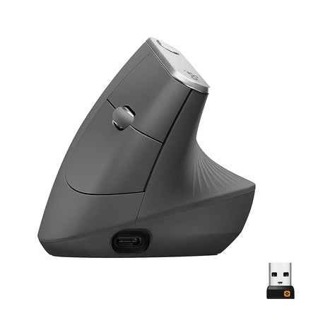 Logitech MX Advanced Ergonomic Vertical Wireless USB Mouse, Graphite