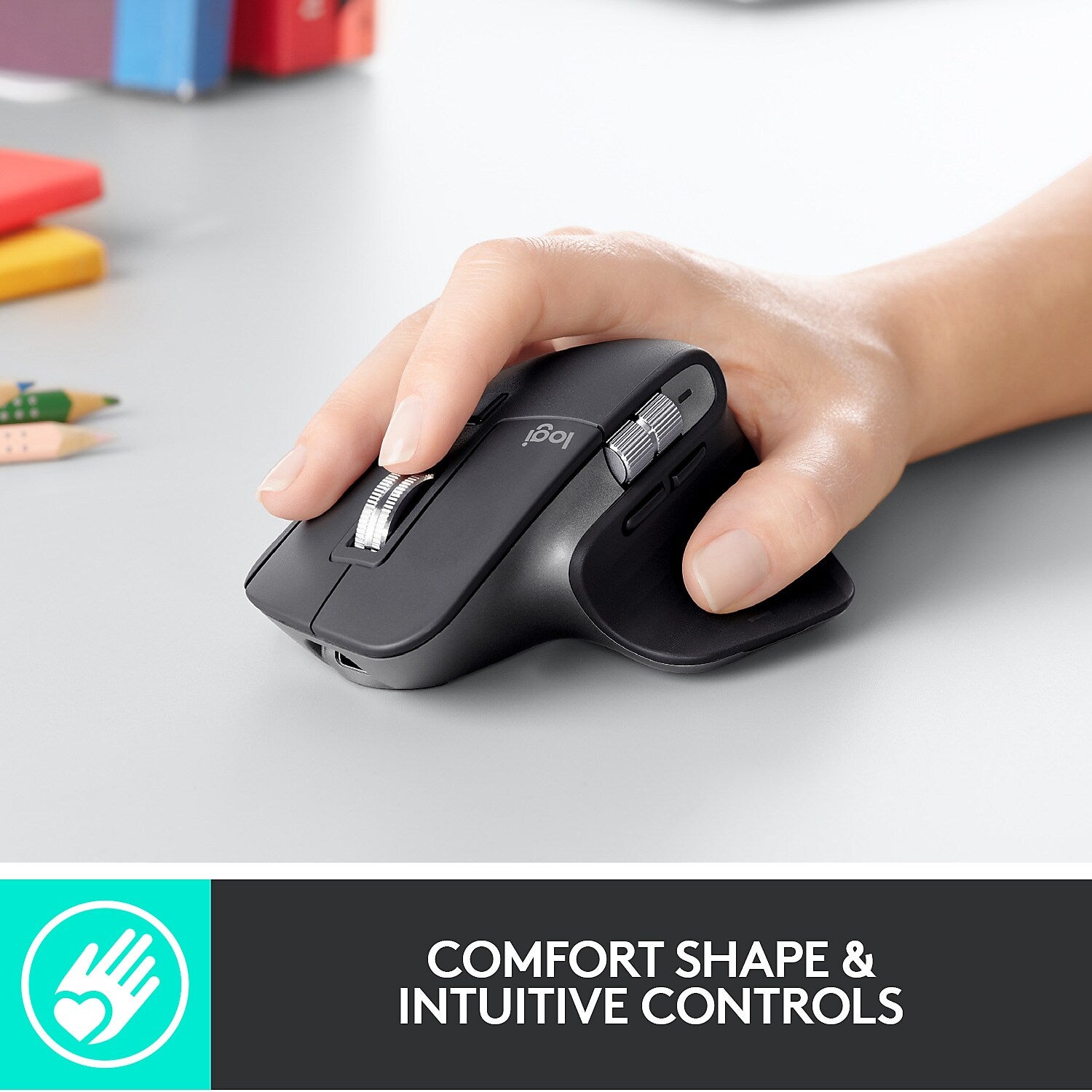 Logitech MX Keys Combo For Business Wireless Keyboard and Laser Mouse, Graphite