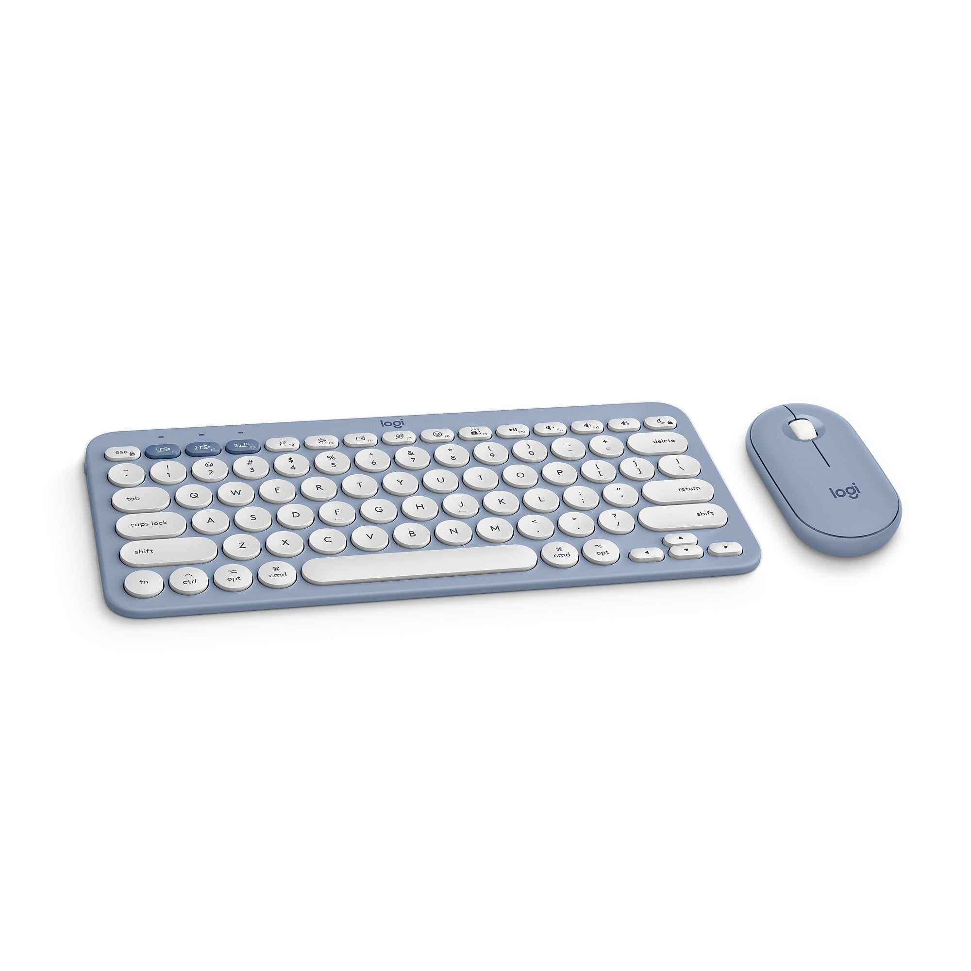 Logitech Pebble 2 Wireless Mouse Keyboard Combo, Tonal Blue