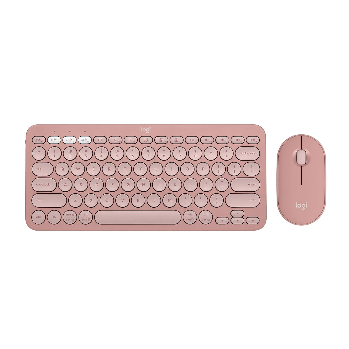 Logitech Pebble 2 Wireless Mouse Keyboard Combo, Tonal Rose