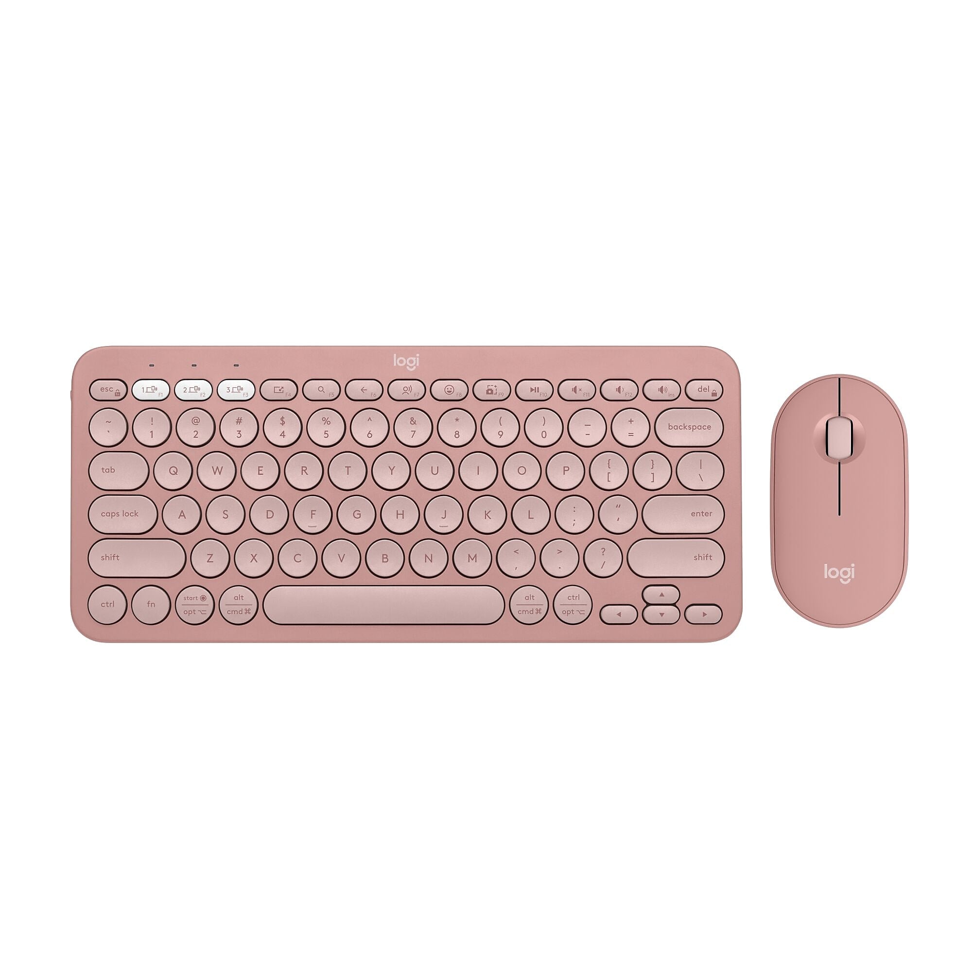 Logitech Pebble 2 Wireless Mouse Keyboard Combo, Tonal Rose