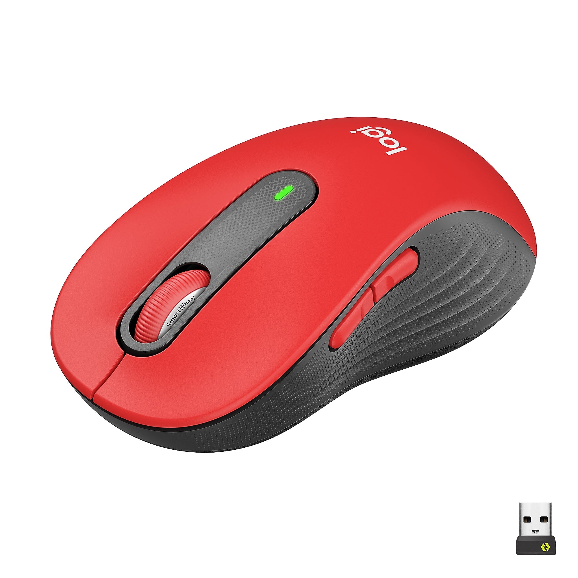 Logitech Signature M650 L Wireless Optical USB Mouse, Classic Red