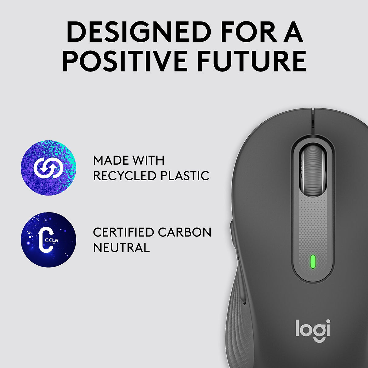 Logitech Signature M650 Wireless Optical USB Mouse, Graphite