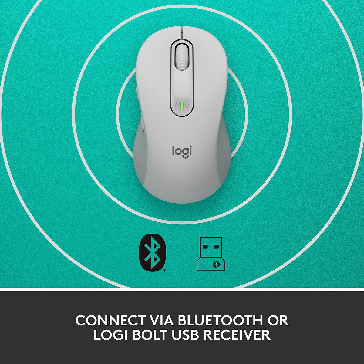 Logitech Signature M650 Wireless Optical USB Mouse, Off-White