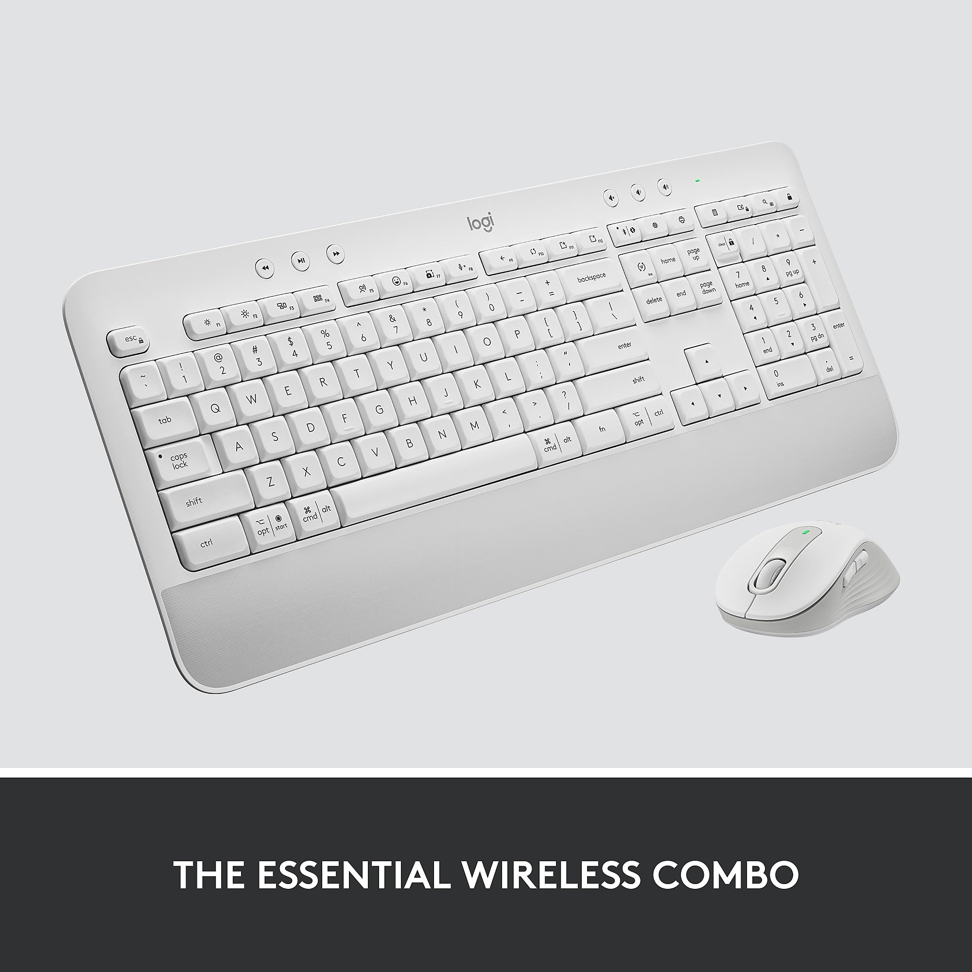 Logitech Signature MK650 Combo for Business Wireless Mouse and Keyboard, Off-White