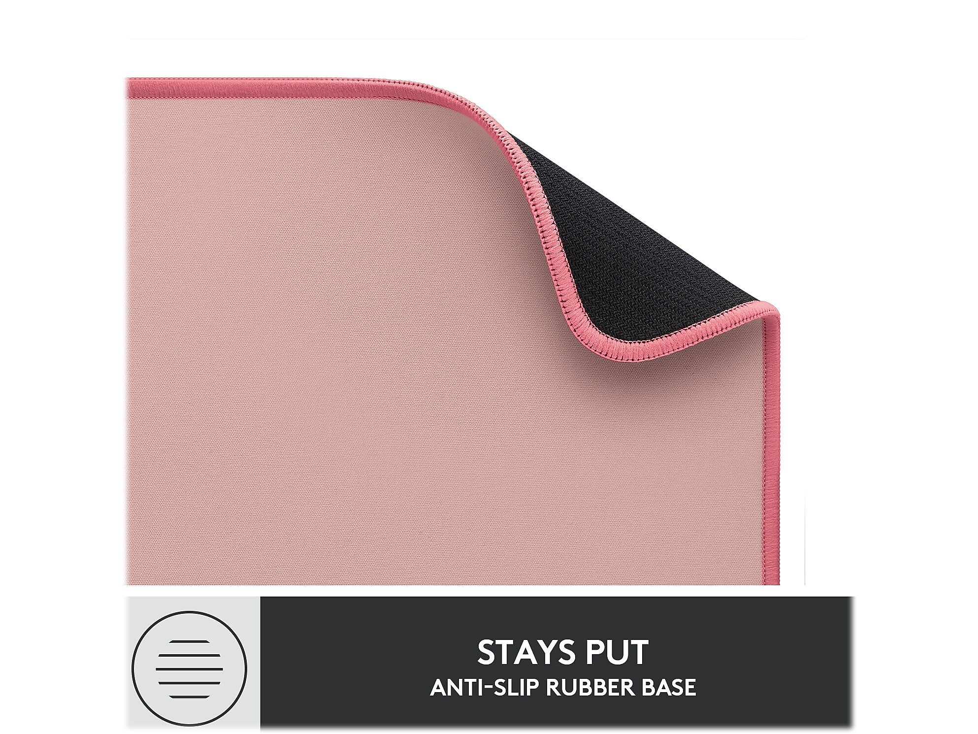 Logitech Studio Non-Skid Mouse Pad, Dark Rose