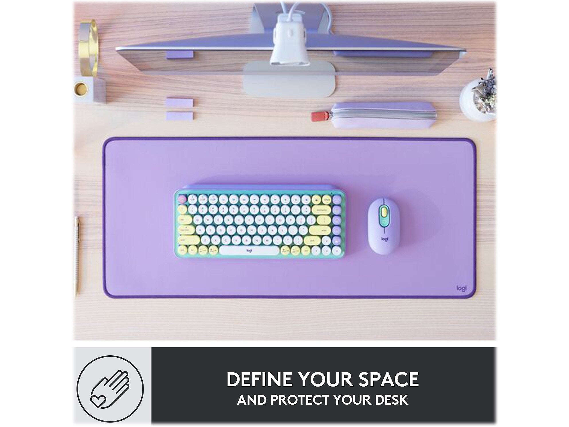 Logitech Studio Non-Skid Mouse Pad, Lavender