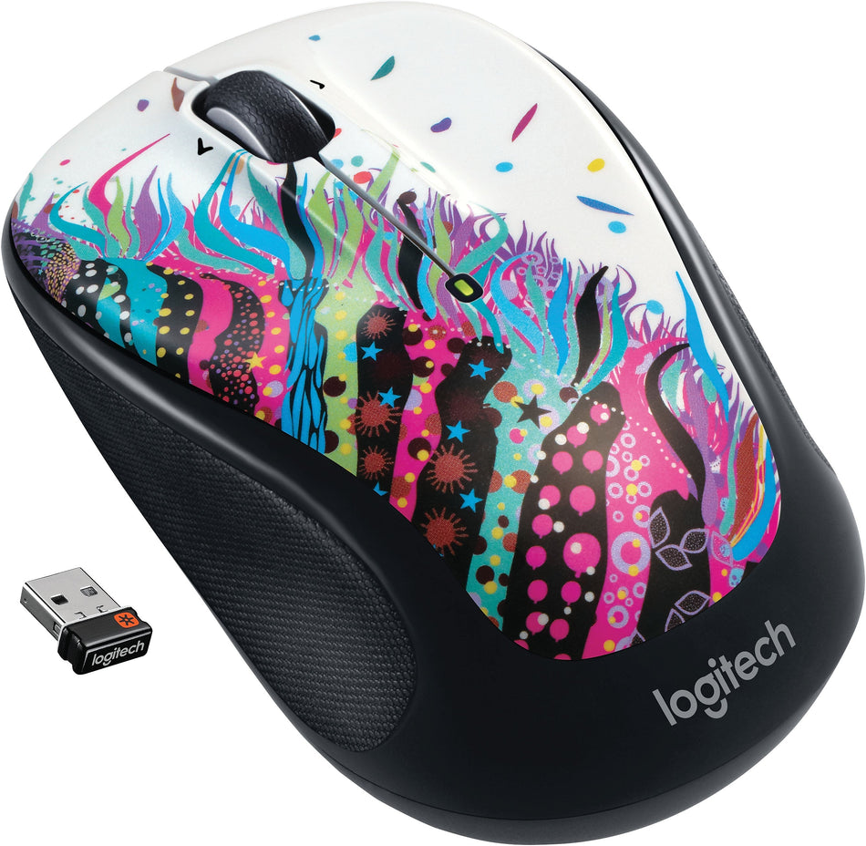 Logitech Wireless Ambidextrous Optical USB Mouse, Black