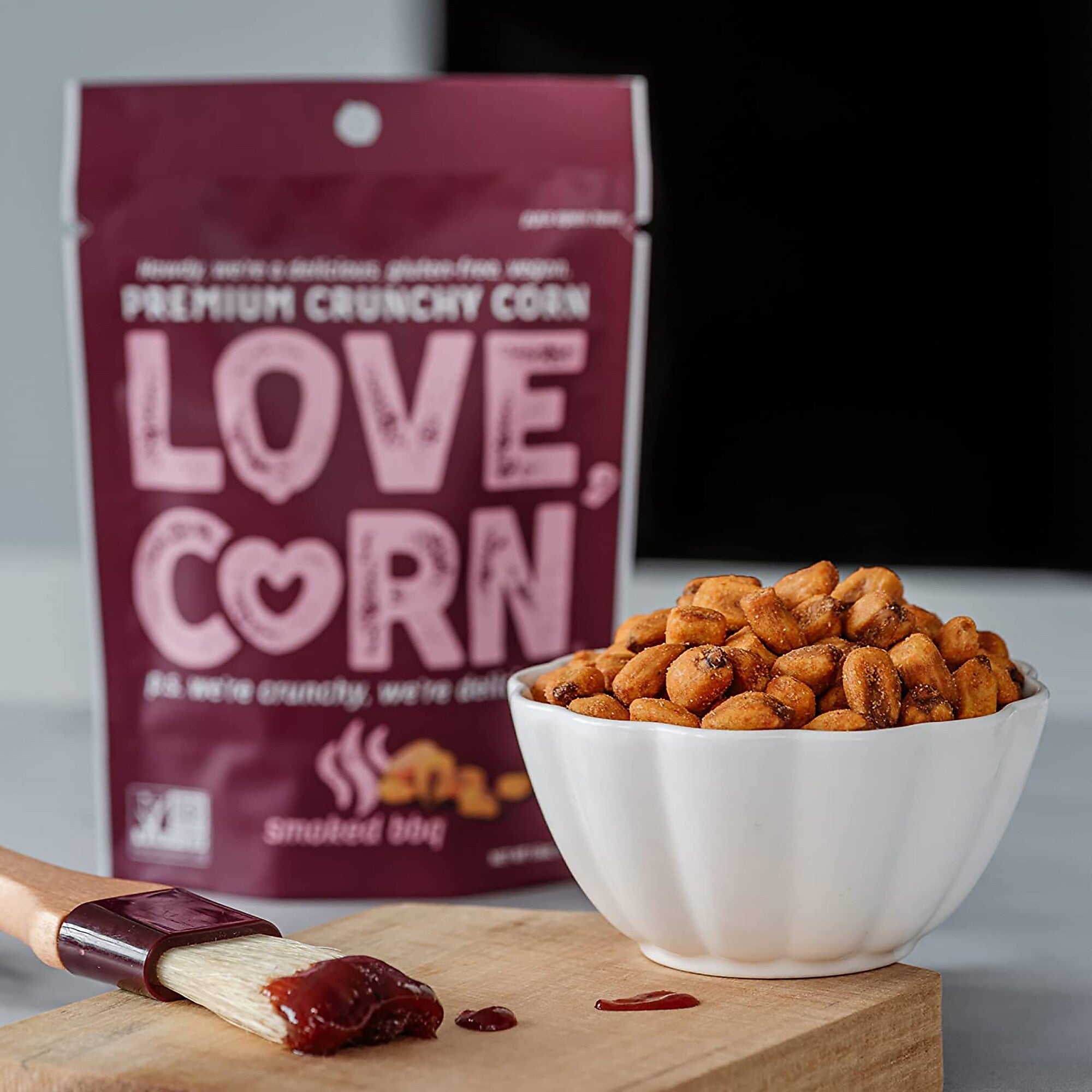 Love Corn Smoked BBQ, 1.6 Oz, 10/Box
