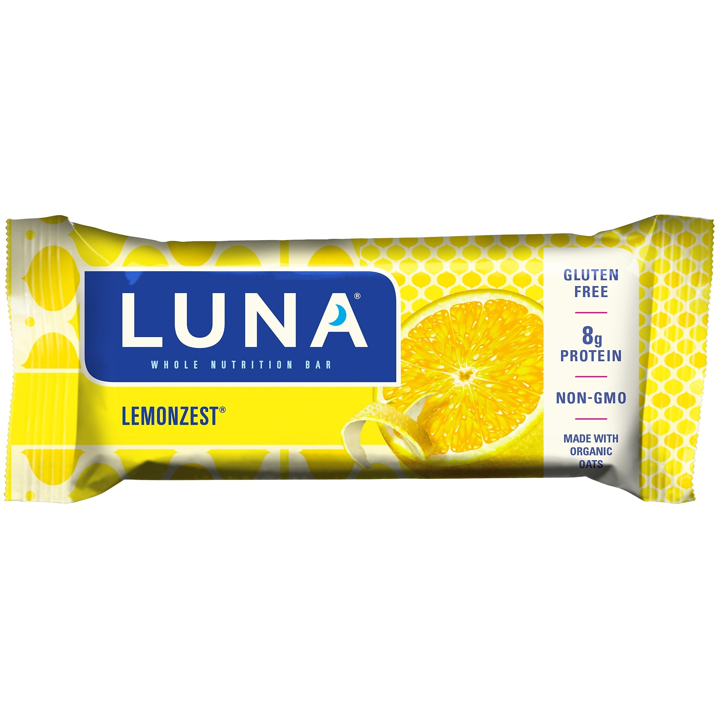 Luna Gluten Free Lemon Zest Nutrition Bar, 15 Bars/Box
