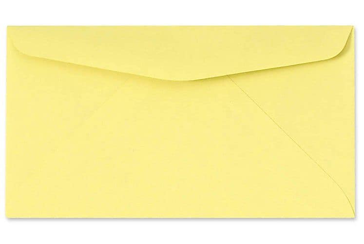 LUX 3 5/8" x 6 1/2" #6 3/4 60lbs. Regular Envelopes, Pastel Canary Yellow, 50/Pack