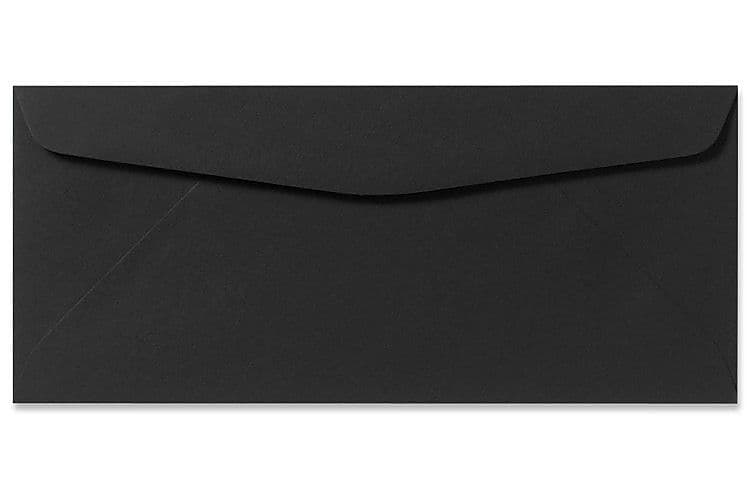 LUX 3 7/8" x 8 7/8" #9 60lbs. Regular Envelopes, Midnight Black, 50/Pack