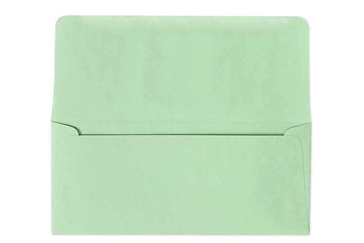 LUX 3 7/8" x 8 7/8" #9 60lbs. Remittance, Donation Envelopes, Pastel Green, 50/Pack, 10 Packs/Box