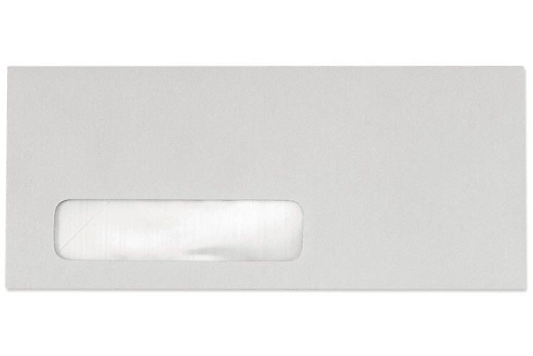 LUX 4 1/8" x 9 1/2" #10 Window Envelopes, Pastel Gray, 50/Pack