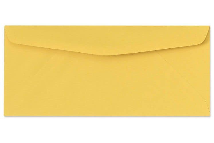 LUX 60lbs. 3 7/8" x 8 7/8" #9 Regular Envelopes, goldenrod yellow, 500/BX