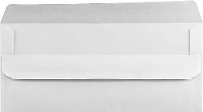 LUX #9 Window Envelopes, 3 7/8" x 8 7/8", White w/ Simple Seal, 50 Qty